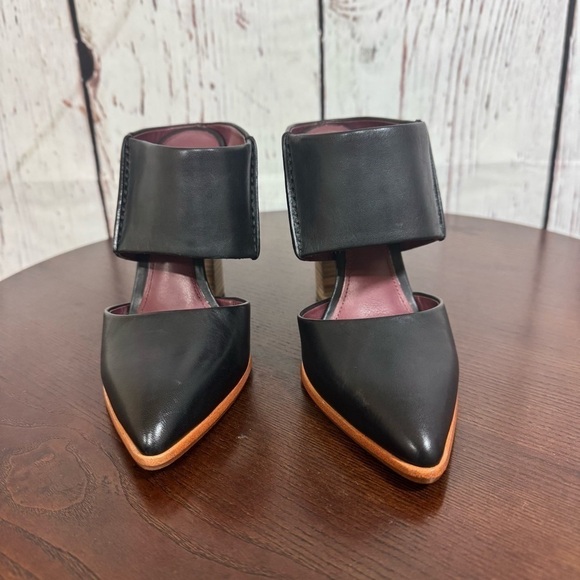 Black Leather Women's Mules - Picture 14 of 14